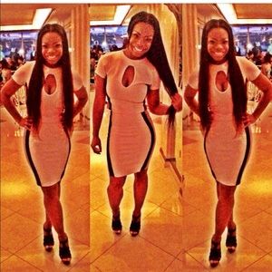 PINK COLOR BLOCK SKIRT SET